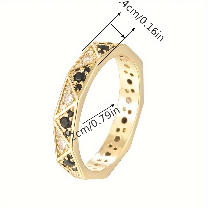 Stylish Triangle Women's Ring w/ Zirconia
